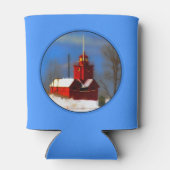 ビッグレッドライトハウス絵画ズ – オリジナルアート 缶クーラー (裏面)