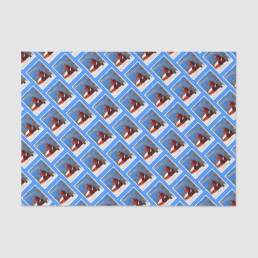 ビッグレッドライトハウス絵画ズ – オリジナルアート 薄葉紙 (正面)