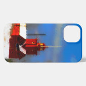 ビッグレッドライトハウス絵画ズ – オリジナルアート iPhoneケース (裏面横)