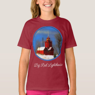 ビッグレッドライトハウス絵画ズ – オリジナルアートTシャツ Tシャツ