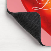 ビッグレッドラブハート/多くの愛/愛のハートピンク マウスパッド (コーナー)