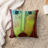 ビッグレッドリップ抽象芸術アート クッション (ブランケット)