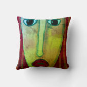 ビッグレッドリップ抽象芸術アート クッション (裏面)