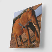 ビッグレッド スクエア壁時計 (傾斜)