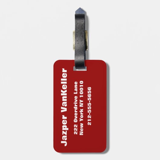ビッグレッド ラゲッジタグ (裏面縦)