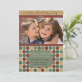 ビッグレトロドットフォトホリデーカード シーズンカード (スタンド正面)