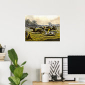 ビッグレースヴィンテージ競馬イベント1800s ポスター (ホームオフィス)