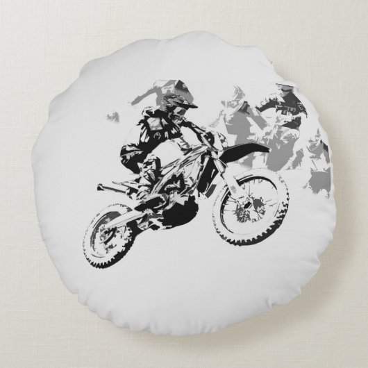 ビッグレース – モトクロスレーサー ラウンドクッション (裏面)