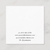 ビッグロゴジュエリーイヤリング表示名刺 スクエア名刺 (裏面)