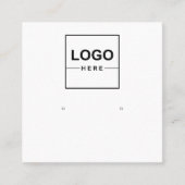 ビッグロゴジュエリーイヤリング表示名刺 スクエア名刺 (正面)