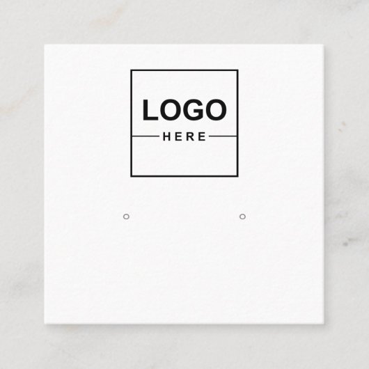 ビッグロゴジュエリーイヤリング表示名刺 スクエア名刺 (正面)
