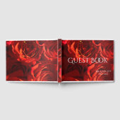 ビッグロマンチックレッドローズカスタムゲストブック ゲストブック (全面)