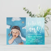 ビッグワンウェーブファースト誕生日招待状 招待状 (スタンド正面)