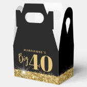 ビッグワンカスタムエージブラック金ゴールドパーソナライズされた フェイバーボックス (オープン)