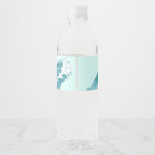 ビッグワンサーフィンビーチ誕生日パーティパーソナライズされたー ペットボトルラベル (裏面)