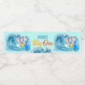 ビッグワンサーフィンビーチ1歳のパーティーゾウ ペットボトルラベル (シングルラベル)