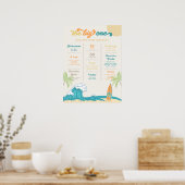 ビッグワンサーフィンマイルストーンのポスター ポスター (キッチン)