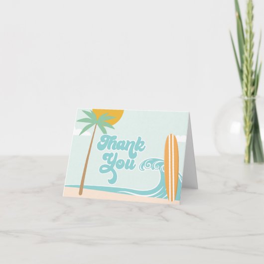 ビッグワンサーフィン第1誕生日ありがとう サンキューカード (正面)