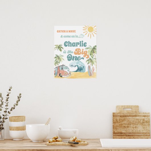 ビッグワンパーティーウェルカムサインファースト誕生日-1st ポスター (キッチン)