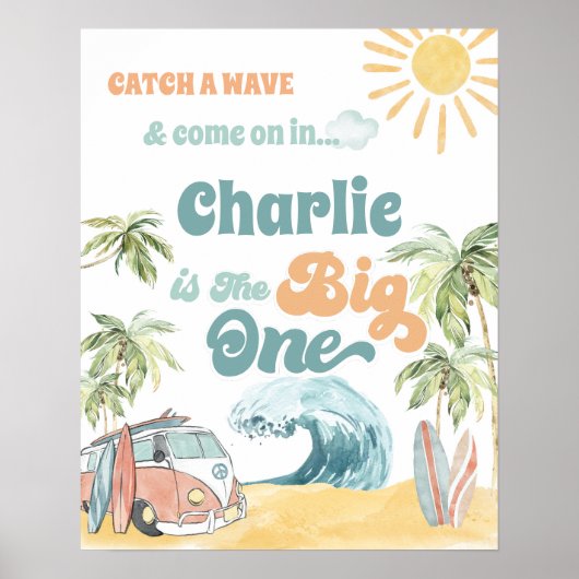 ビッグワンパーティーウェルカムサインファースト誕生日-1st ポスター (正面)