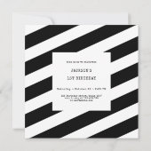 ビッグワンファースト誕生日フォト白黒 招待状 (裏面)