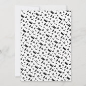 ビッグワンファースト誕生日モダンフォト白黒 招待状 (裏面)