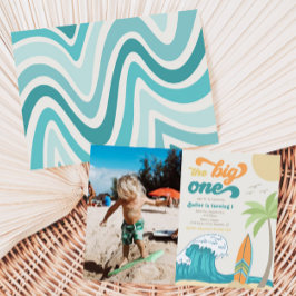 ビッグワンフォト招待状 |ビーチ誕生日 招待状