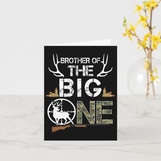 ビッグワン誕生日少年ディアハンターカの兄 カード (黄色い花)