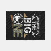 ビッグワン誕生日少年ディアハンターカの兄 フリースブランケット (正面(横))