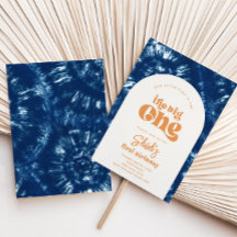 ビッグワン誕生日招待状 |絞り染め招待状