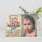 ビッグワン野球の第1バースデーフォトをヒット 招待状 (スタンド正面)