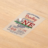 ビッグワン野球の誕生日を迎える アクリル招待状 (レイダウン)