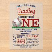 ビッグワン野球の誕生日を迎える アクリル招待状 (正面)