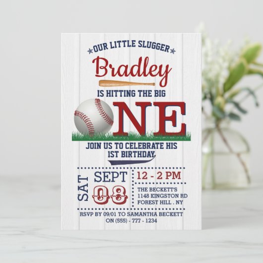 ビッグワン野球の誕生日を迎える 招待状 (スタンド正面)