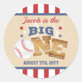 ビッグワン野球第1回バースデーラベルシール ラウンドシール (正面)