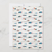 ビッグワン魚釣り1歳の誕生日 招待状 (裏面)