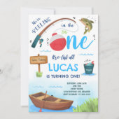 ビッグワン魚釣り1歳招待状 招待状 (正面)