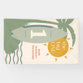 「ビッグワン」サーフィンビーチ1歳誕生日パーティー 横断幕 (横)