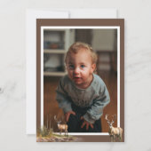 ビッグワン | ラスティック バースデー バースデー 招待状 (裏面)