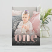 ビッグワン |誕生日パーティーの最初の写真 招待状 (スタンド正面)