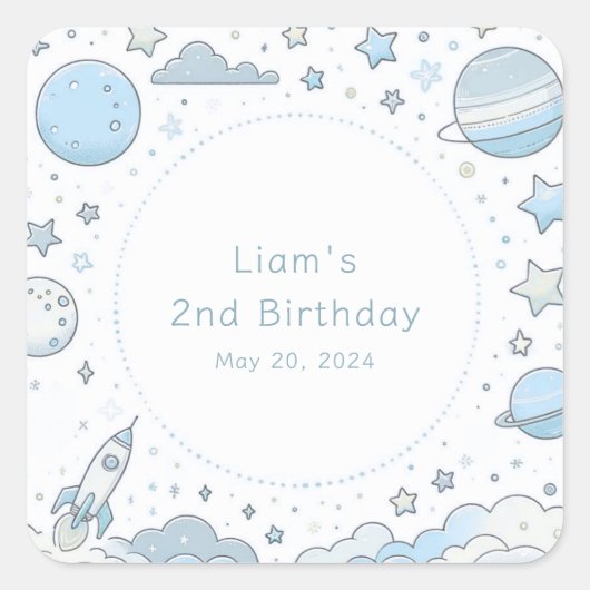 ビッグワールド宇宙飛行士 スクエアシール (正面)