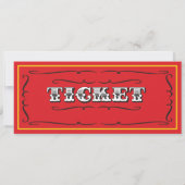 ビッグヴィンテージサーカスチケット誕生日パーティー 招待状 (裏面)