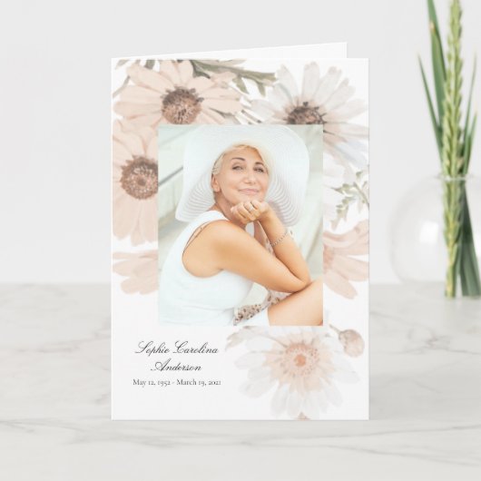 ビッグヴィンテージデイジーお祝いのライフプログラム プログラム (正面)