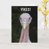 ビッグ不機嫌ターキー カード (黄色い花)