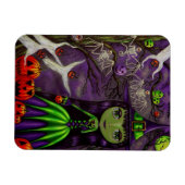 ビッグ不気味アイウィッチこうもりスケルトン幽霊ブー！ マグネット (横)