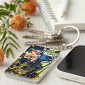 ビッグ二輪車の小さな男の子アクリルのキーチェーン キーホルダー (正面右)