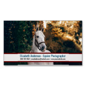 ビッグ写真ウマ科の写真家名刺マグネット マグネット名刺 (正面)