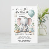 ビッグ動物園ベビー白象誕生性リビール 招待状 (スタンド正面)