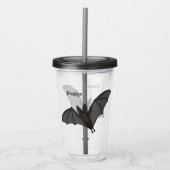 ビッグ吸血鬼こうもり漫画イラストレーション アクリルタンブラー (正面)