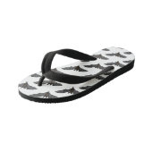 ビッグ吸血鬼こうもり漫画イラストレーション キッズビーチサンダル (アングル)